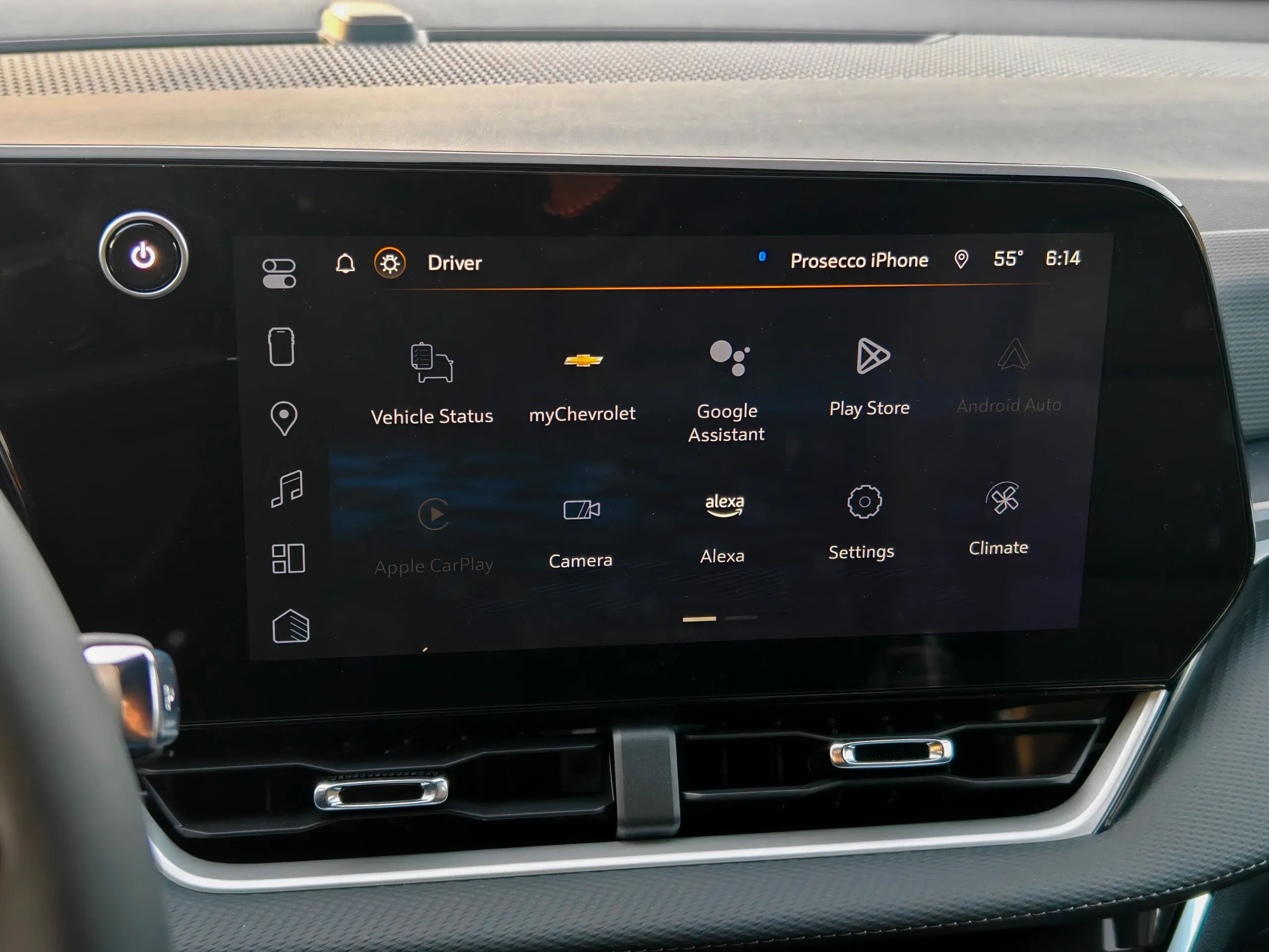 Vehicle Settings on Android Automotive on the Chevy Equinox 2025