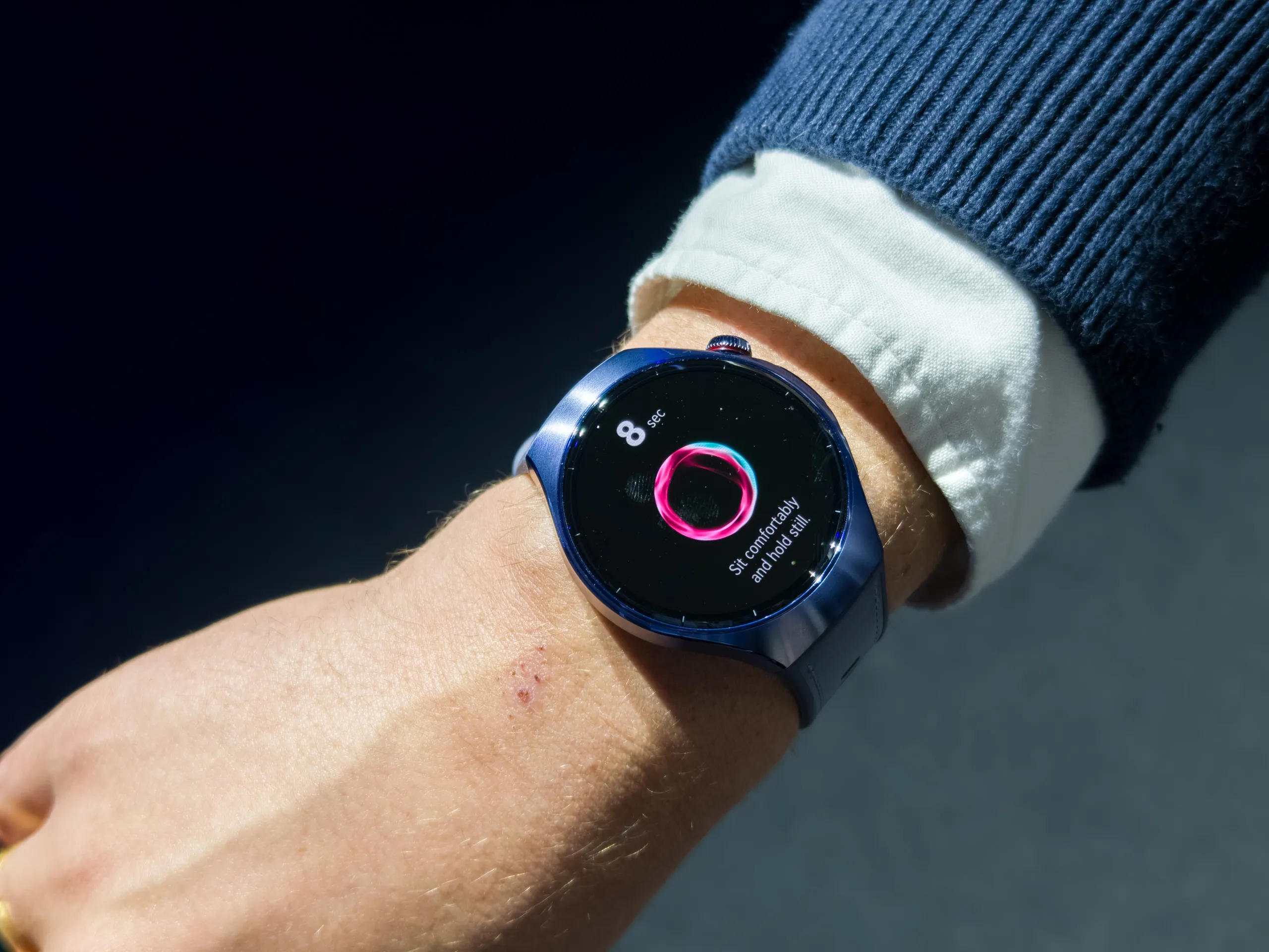 60-second health check in progress on the Huawei Watch 5