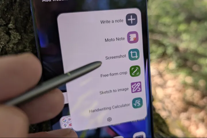 Moto G Stylus 2025 stylus actions