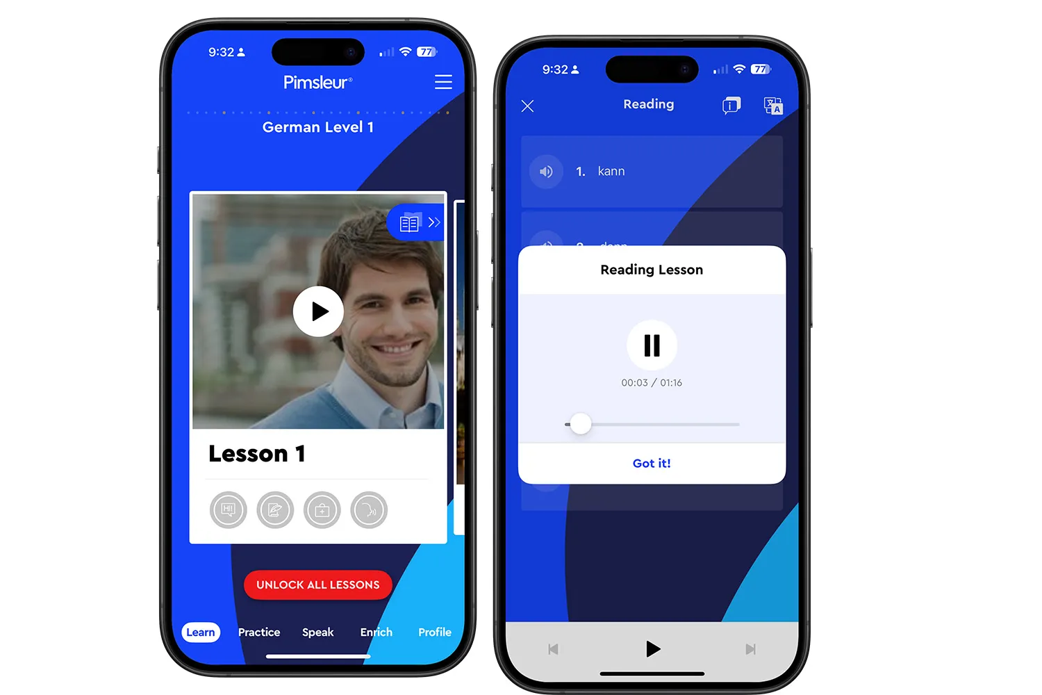 تطبيق Pimsleur.
