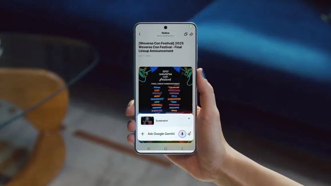 Samsung Galaxy S25 Edge with Gemini Live