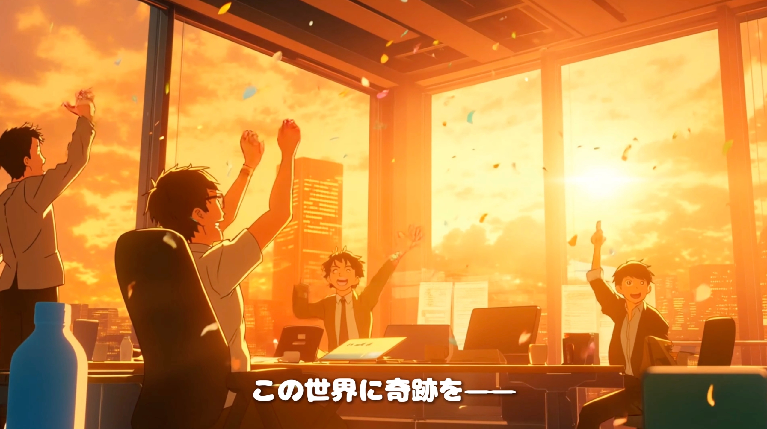 مشهد أنمي تم إنشاؤه بواسطة الذكاء الاصطناعي باستخدام Animon.ai