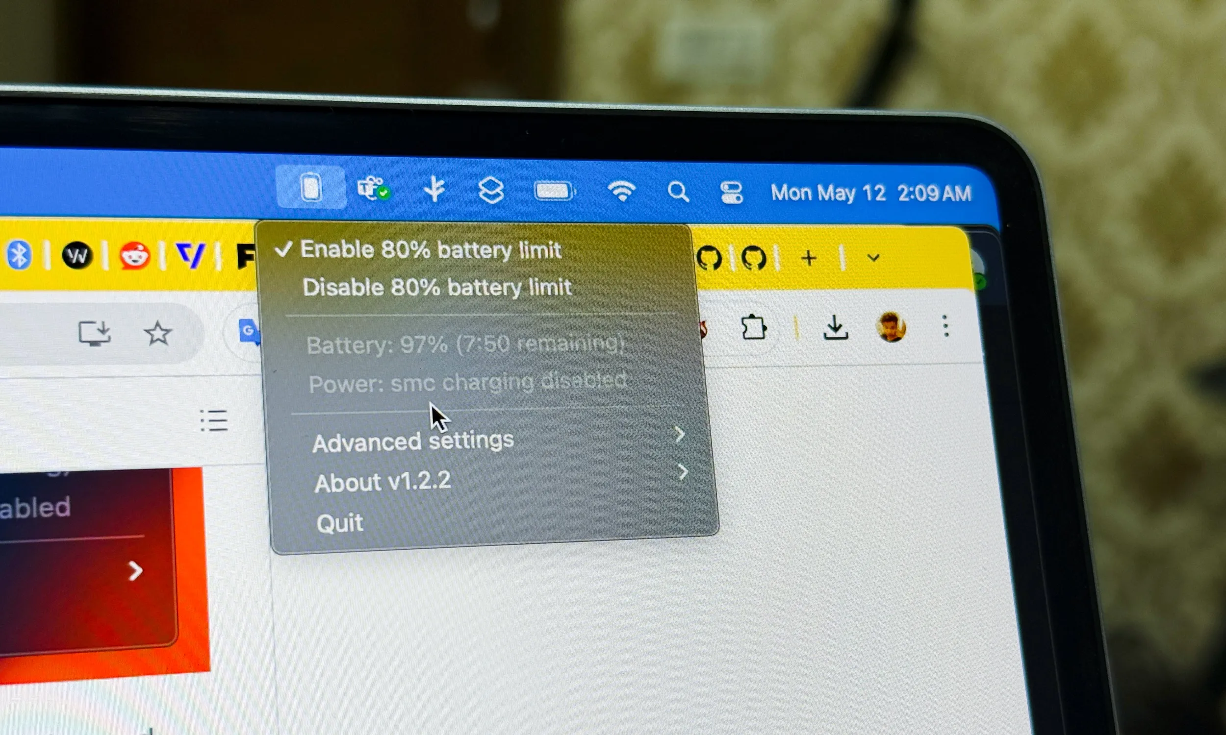 Actually Mentor لإدارة صحة بطارية أجهزة Mac.