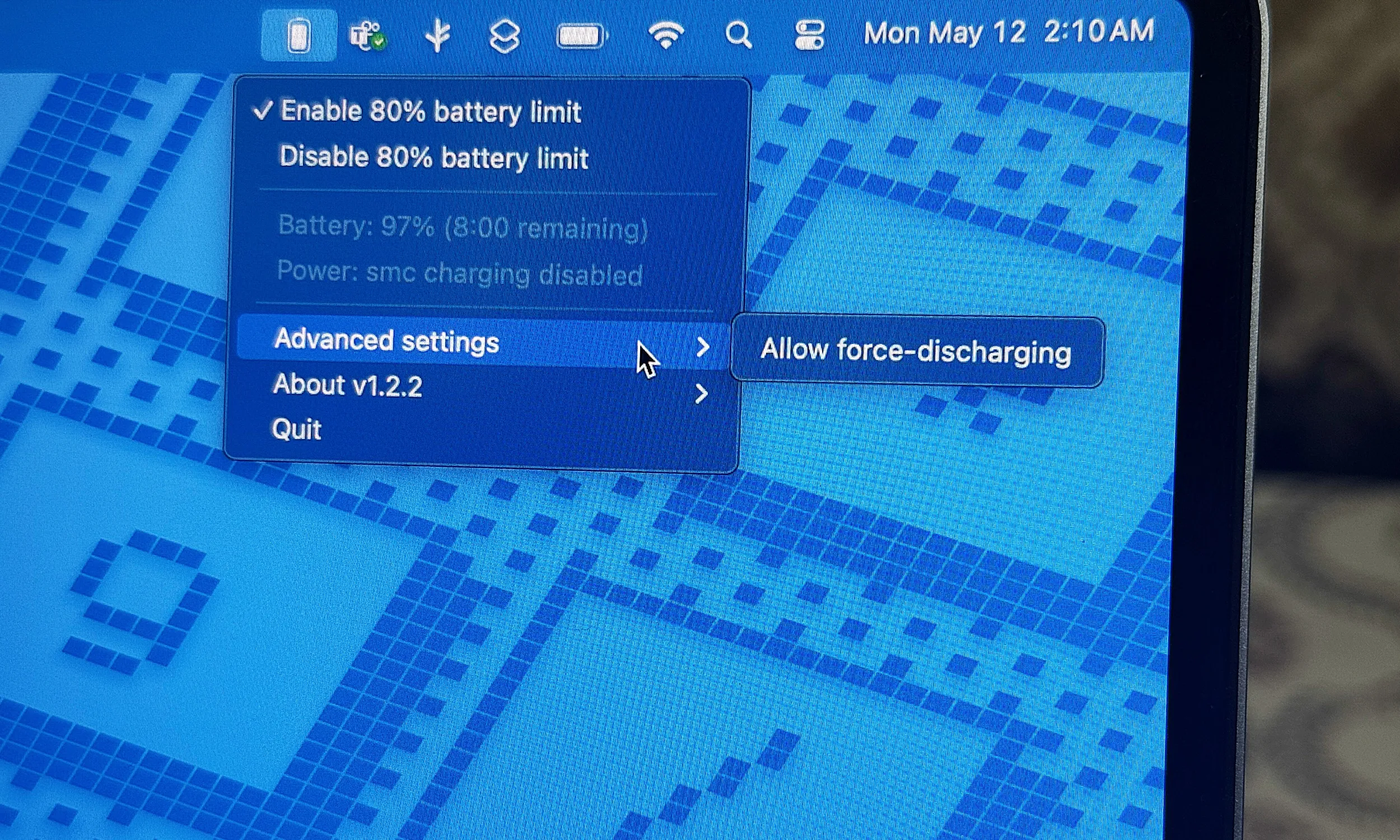 Actually Mentor للحد من شحن البطارية لأجهزة MacBook.