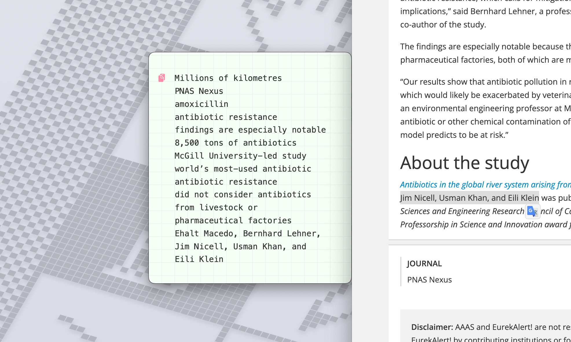 Automatic paste in Antinote app for macOS.
