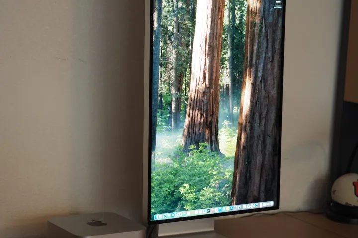 Apple Pro Display XDR front view showing portrait mode.