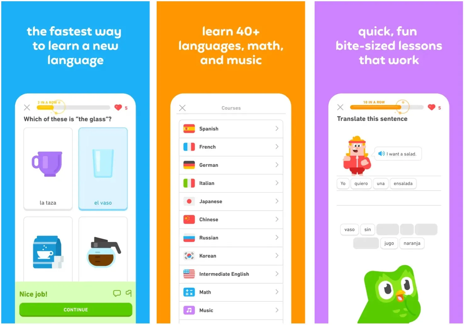 تطبيق Duolingo.