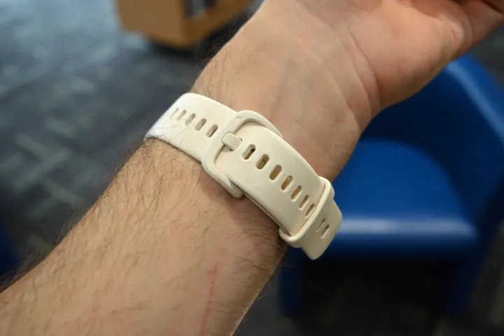 The Garmin Vivoactive 6 attached to a wrist.