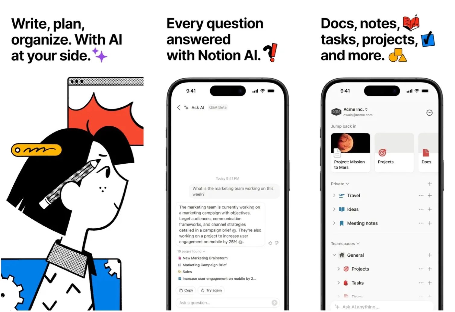 Notion app for iPhone. 