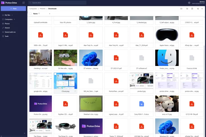 Proton Drive uses end-to-end encryption for all files and media.