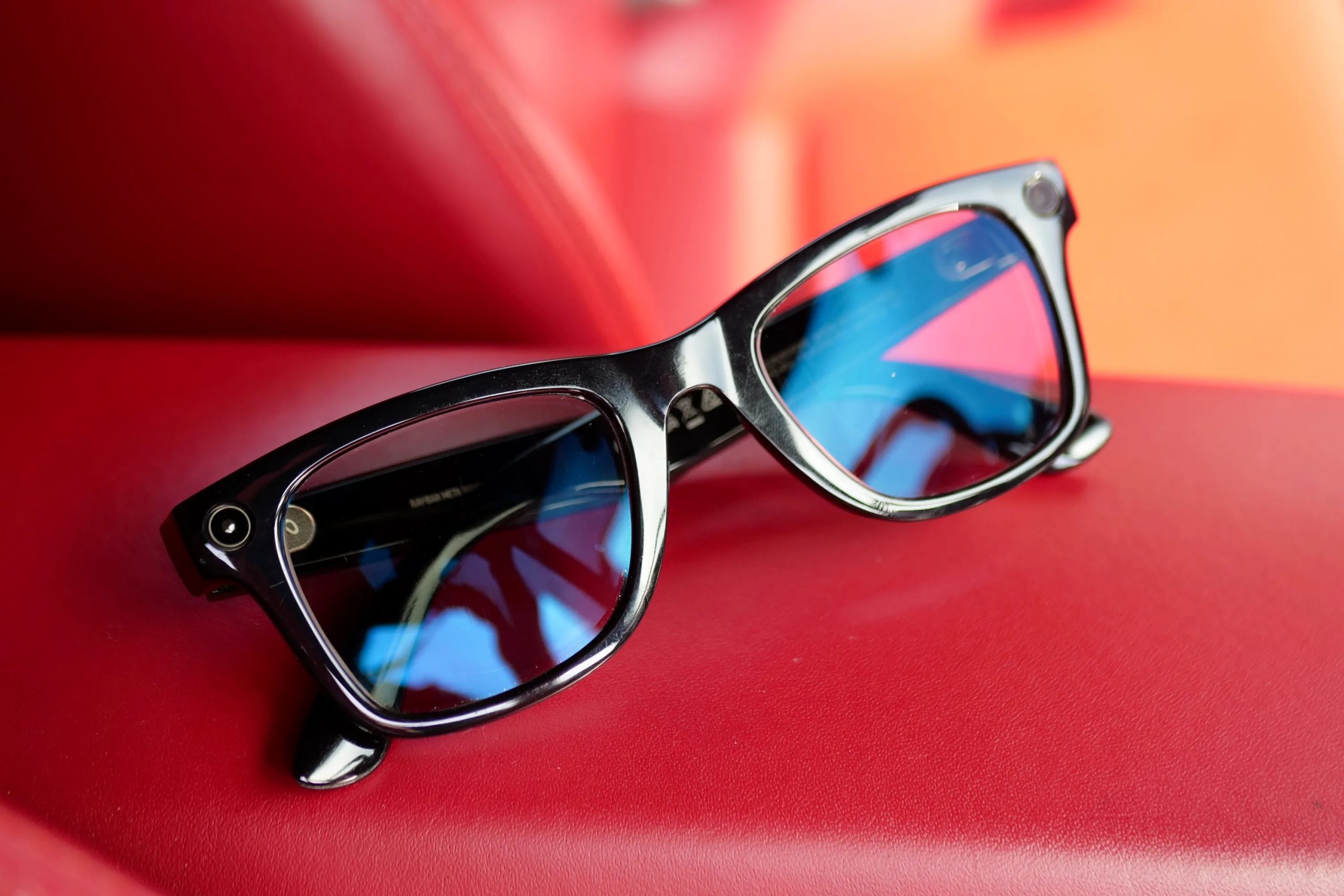 The front of the Ray-Ban Meta smartglasses.