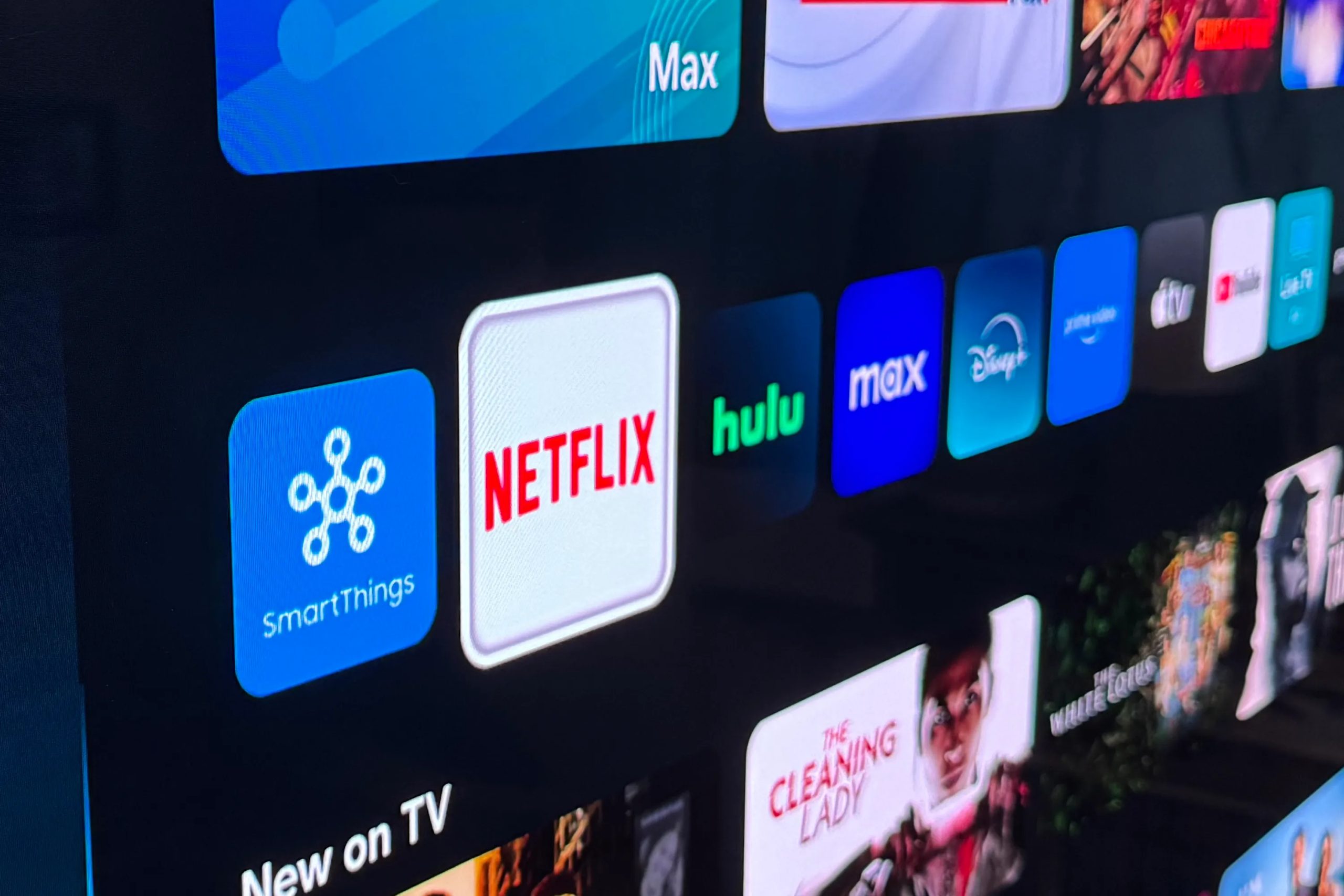The Netflix app being displayed on a Samsung S90C OLED TV.