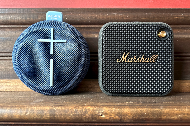 Ultimate Ears Miniroll and Marshall Willen.