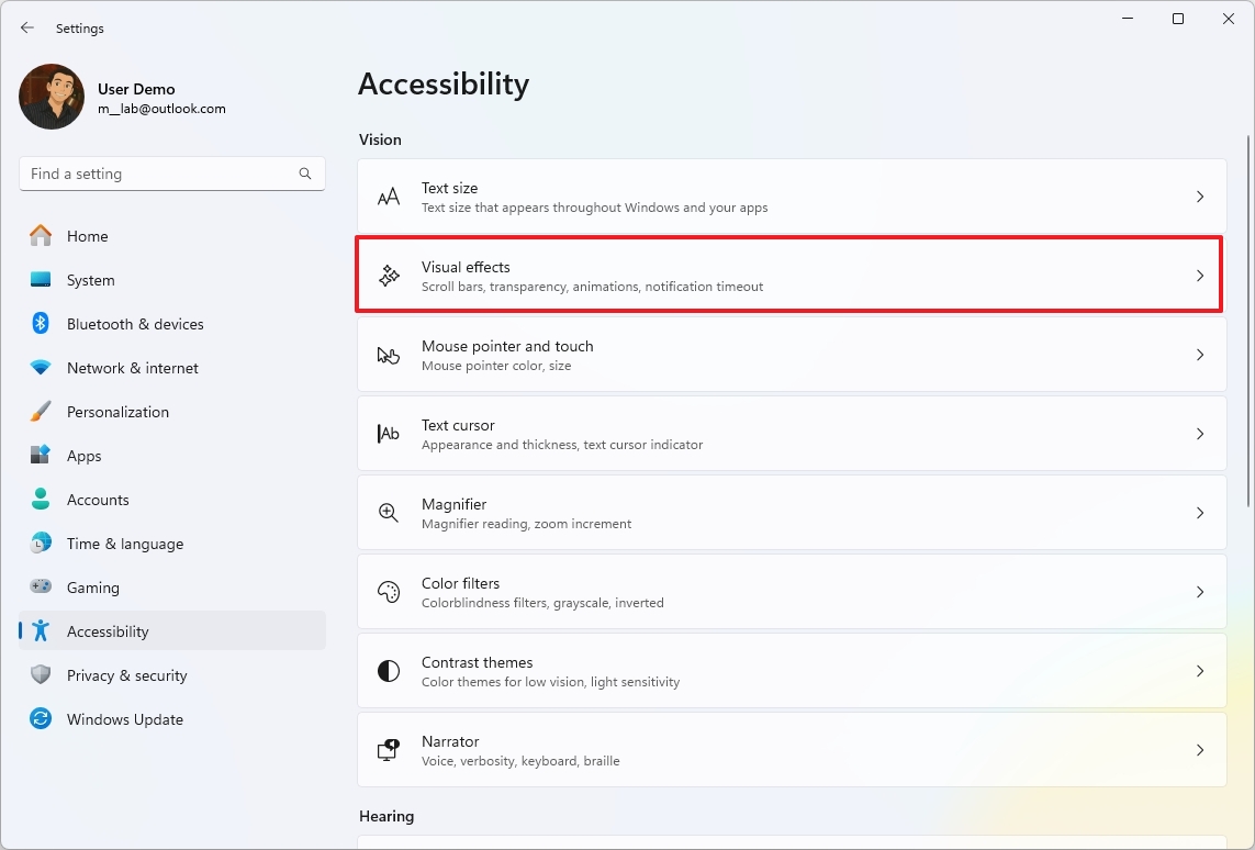 التأثيرات المرئية