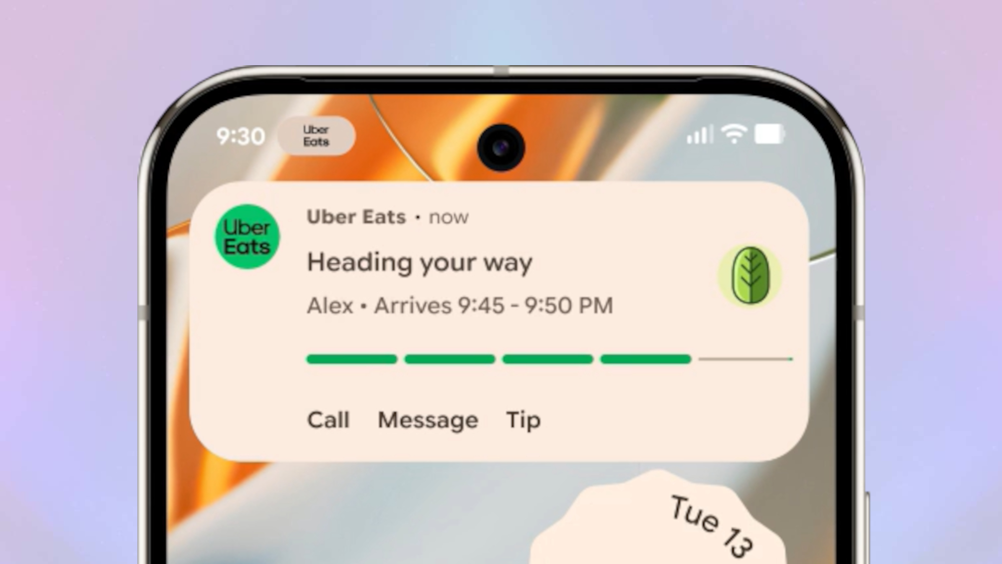 مثال على التحديث المباشر في Android 16
