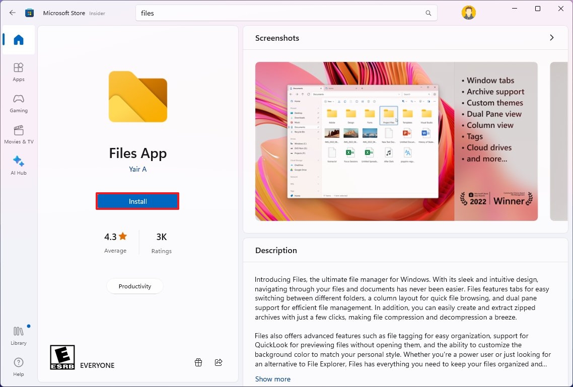 Files App install