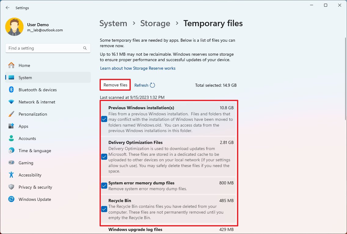 Storage settings fix no enough space problem