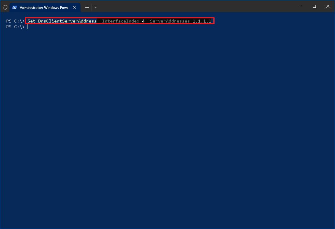 PowerShell assign primary address