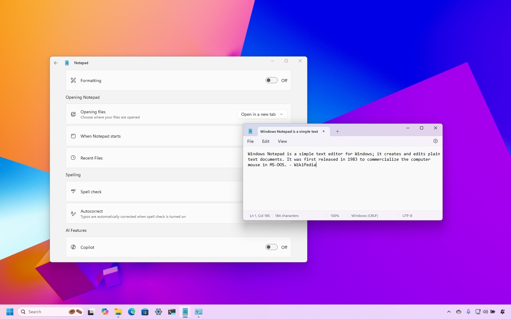 Notepad with extra features