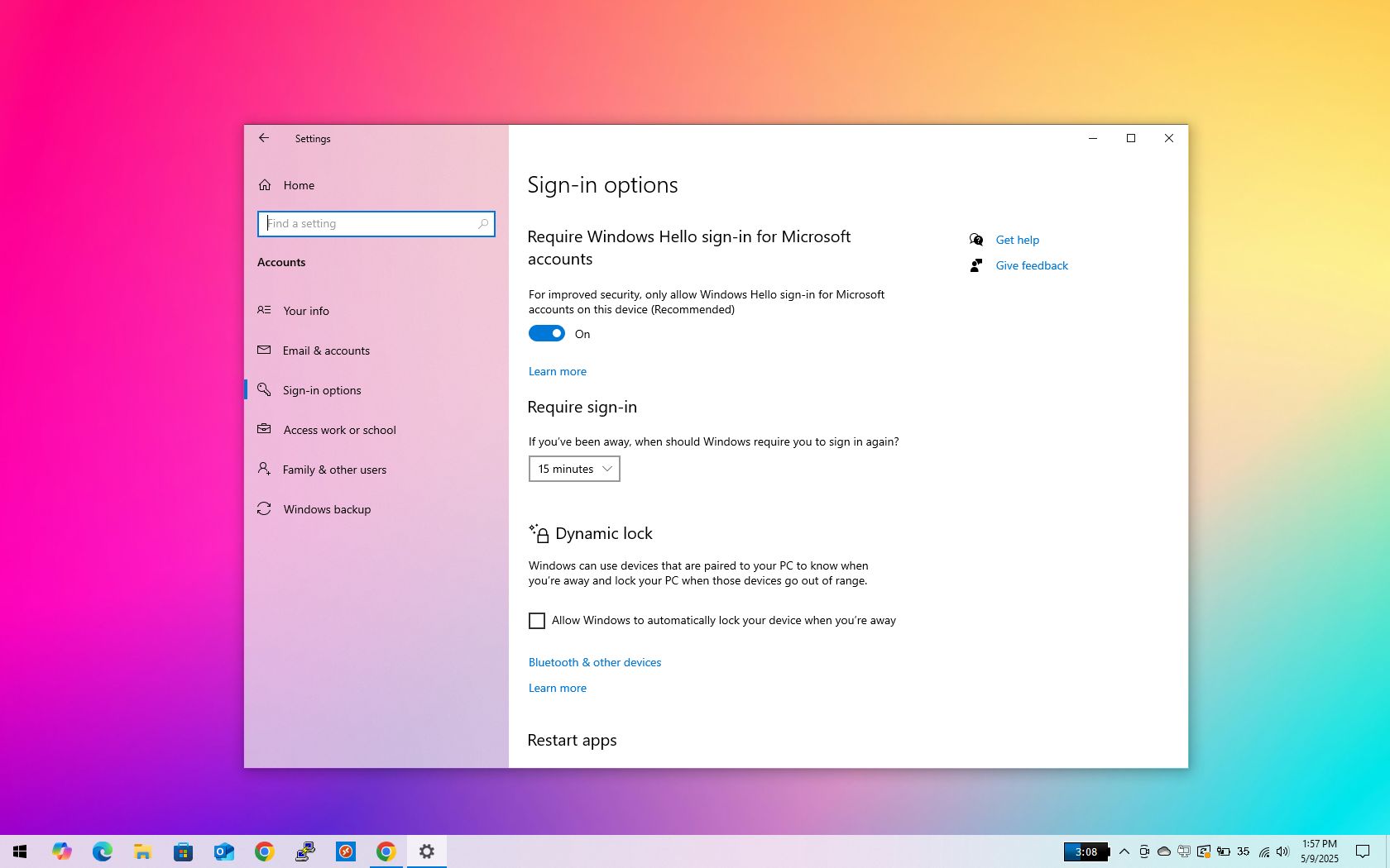 تعطيل كلمة المرور بعد السكون في Windows 10