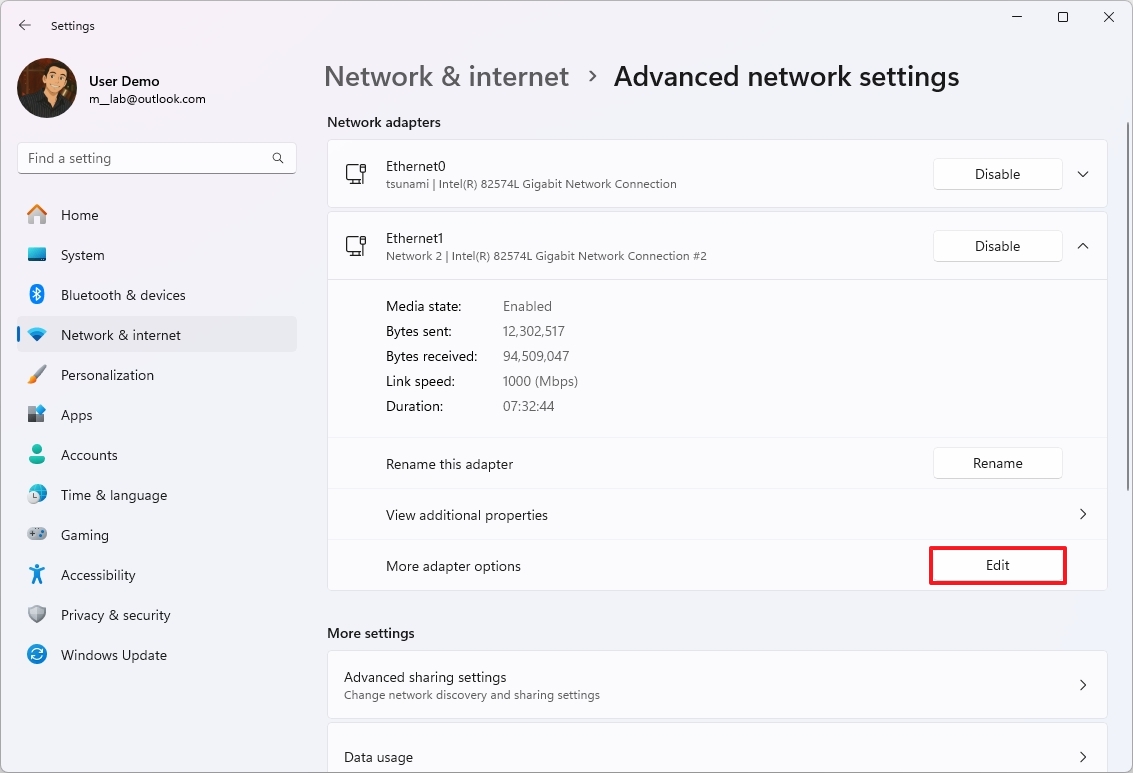 More network adapter options