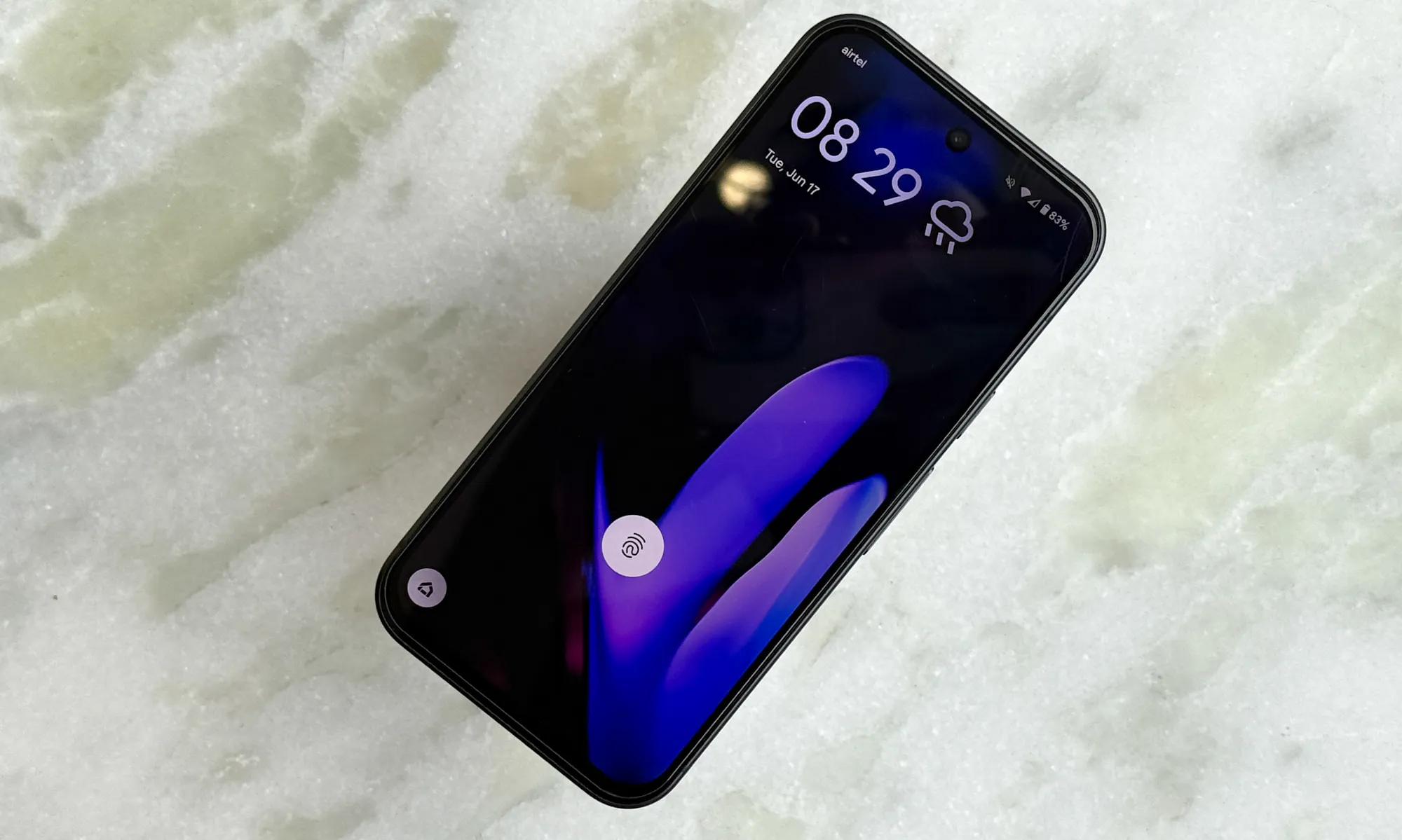 شاشة القفل لهاتف Google Pixel 9.