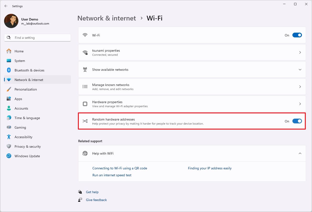 Random hardware addresses