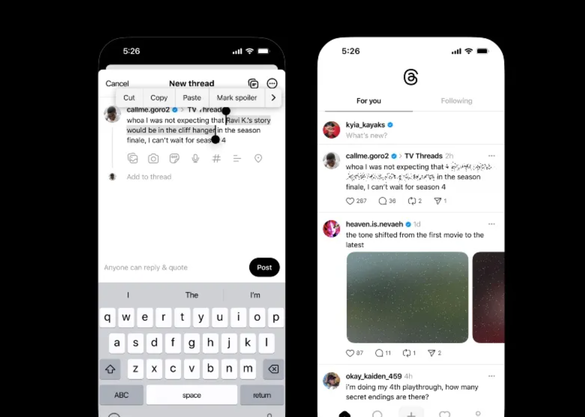 threads anti spoiler features
