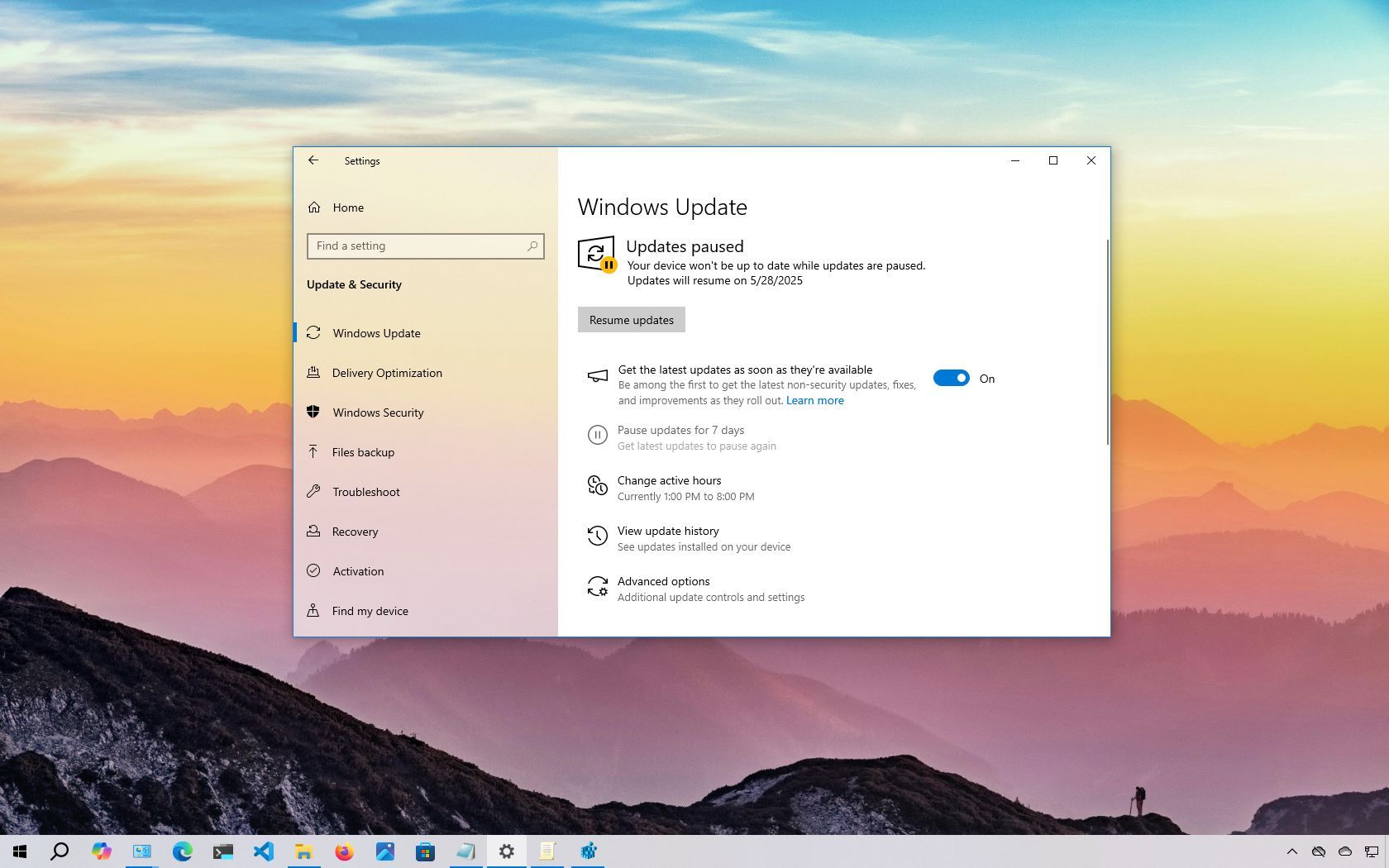 Windows 10 تعطيل التحديثات التلقائية