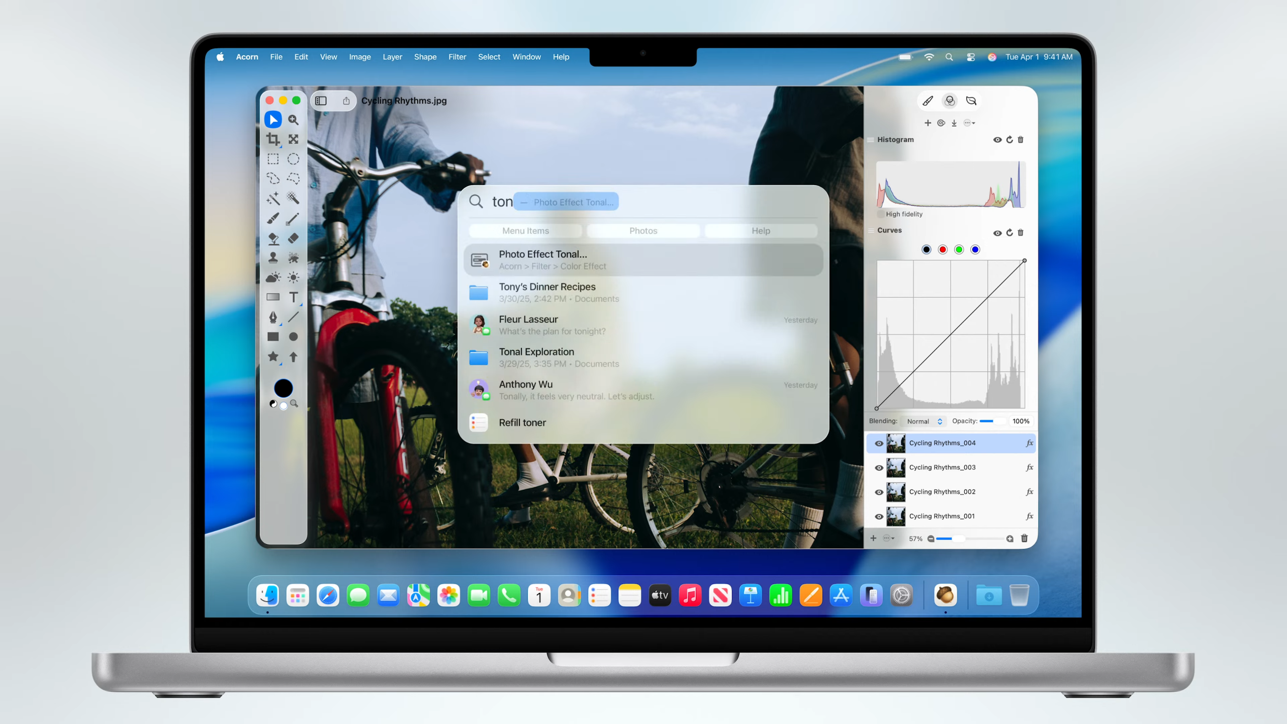 Menu Bar actions in Spotlight within an app