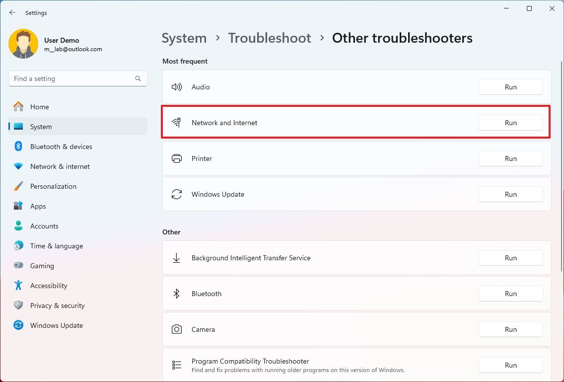 إصلاح مشاكل الشبكة في Windows 11 الإصدار 23H2