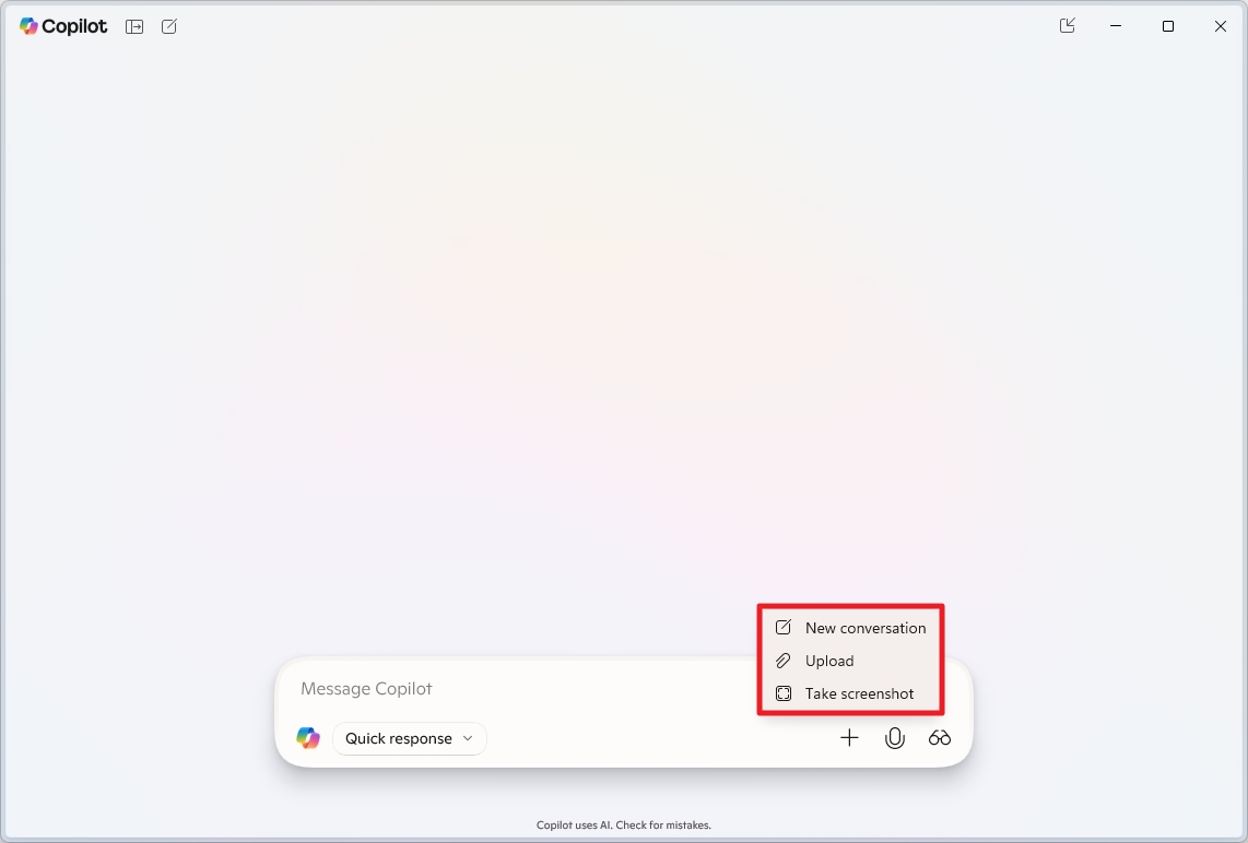 Copilot app upload image