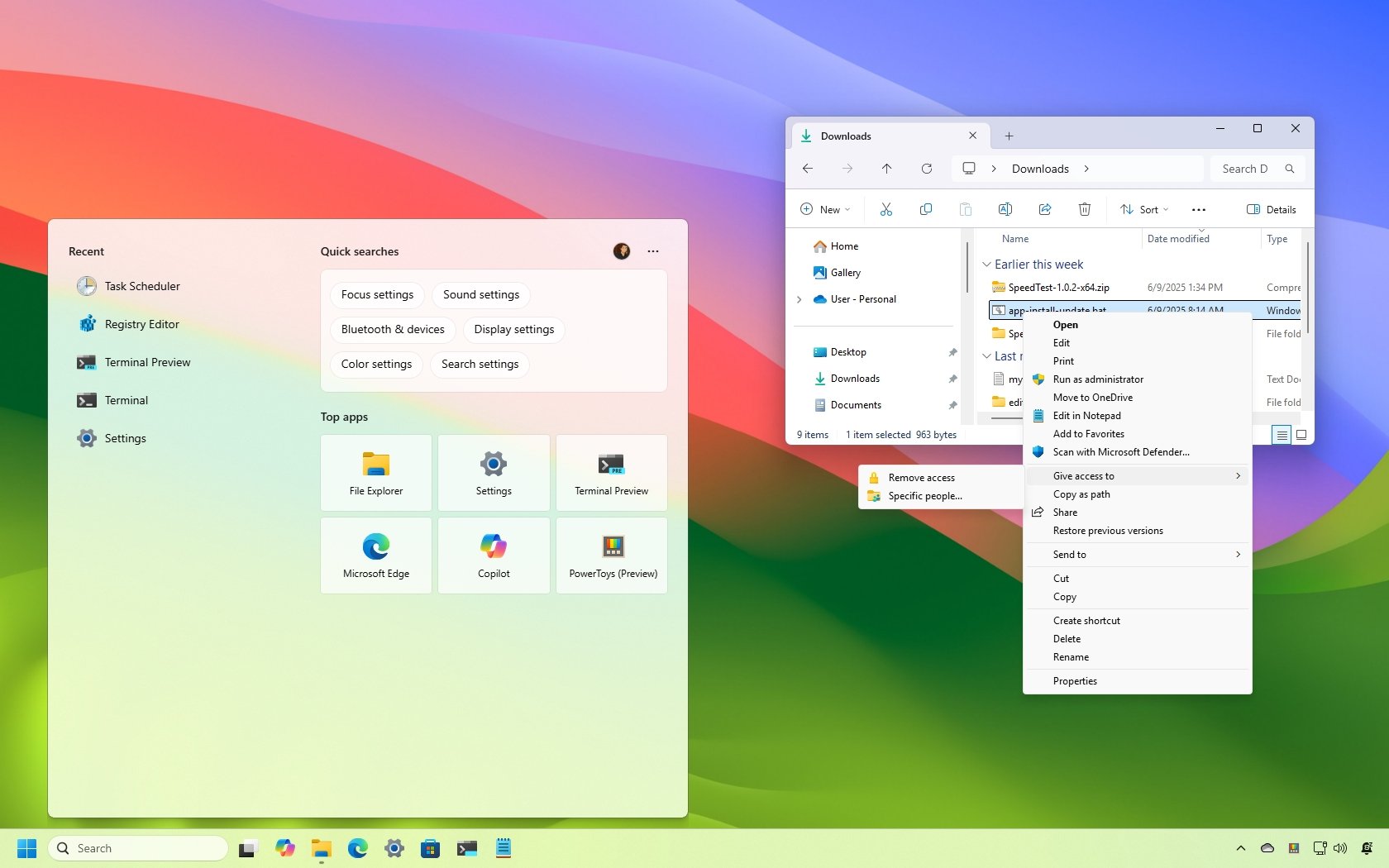 تعديلات سجل نظام Windows 11