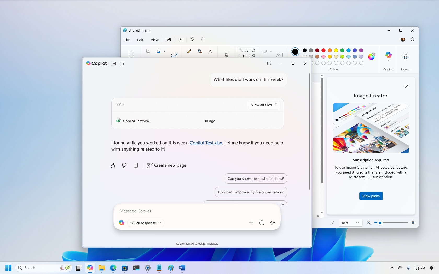 Copilot on Windows 11