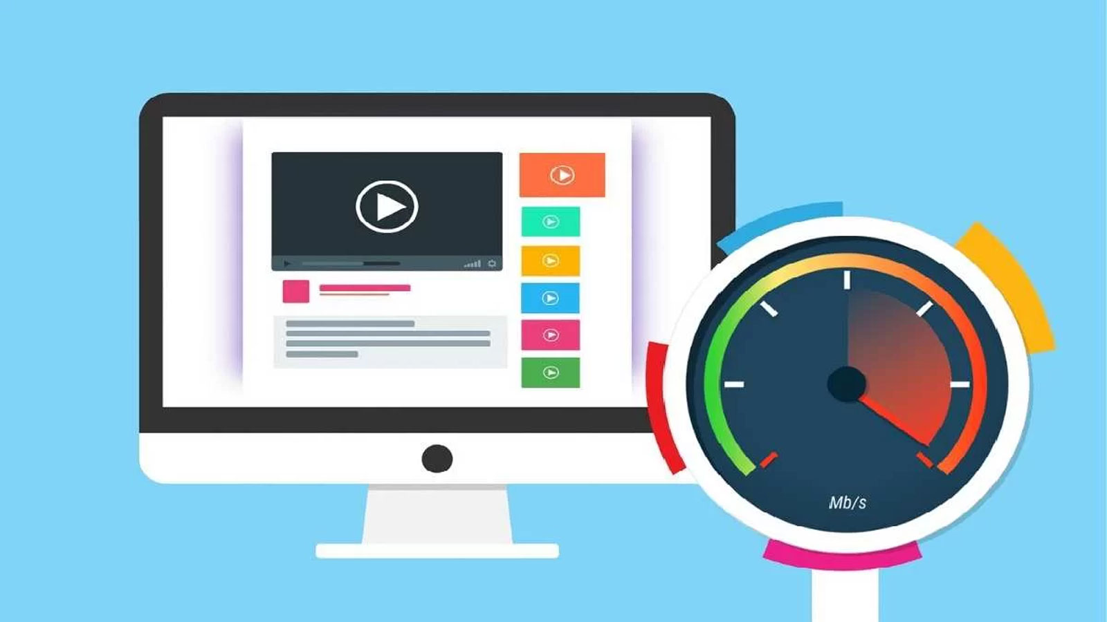 Animated internet speed test image