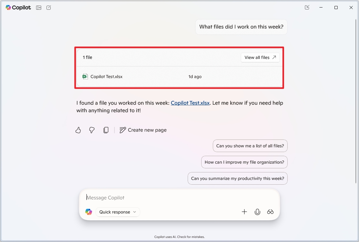 Copilot file search example