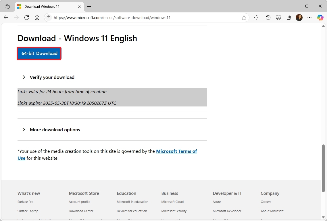 Windows 11 64-bit download