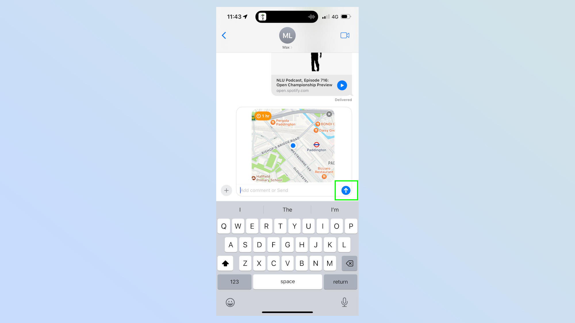 sharing location in messages