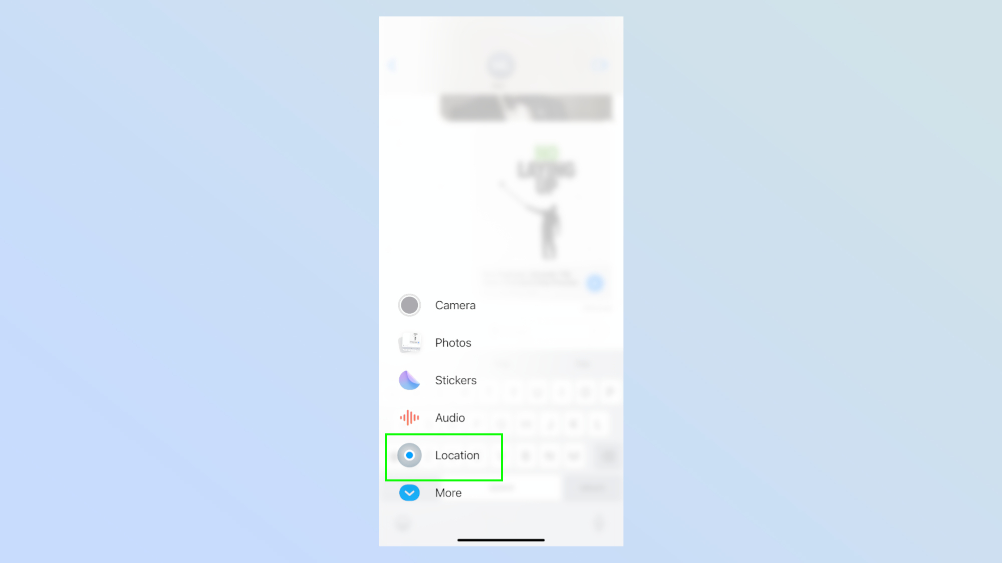 sharing location in messages