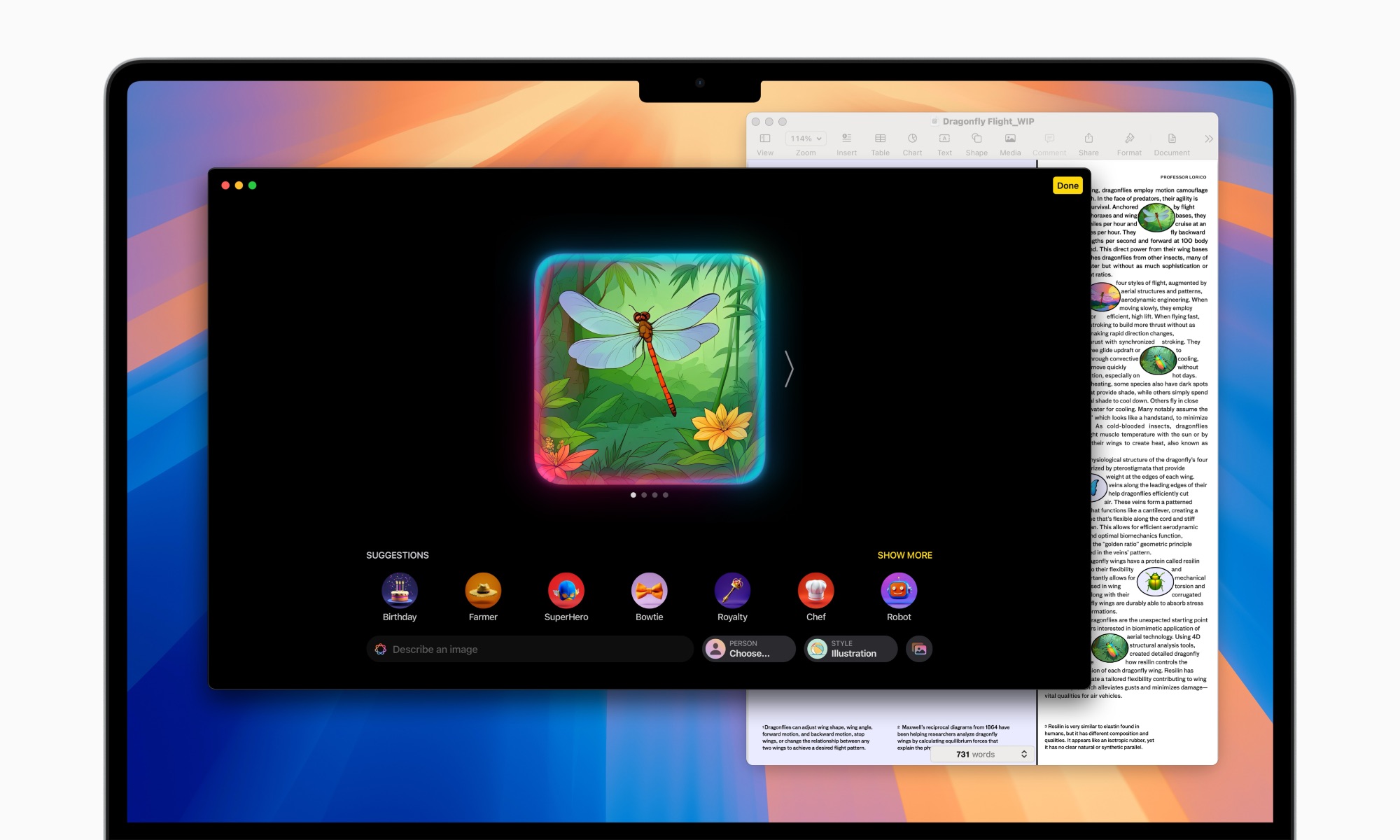 Apple MacBook Air Apple Intelligence Image Playground 250305