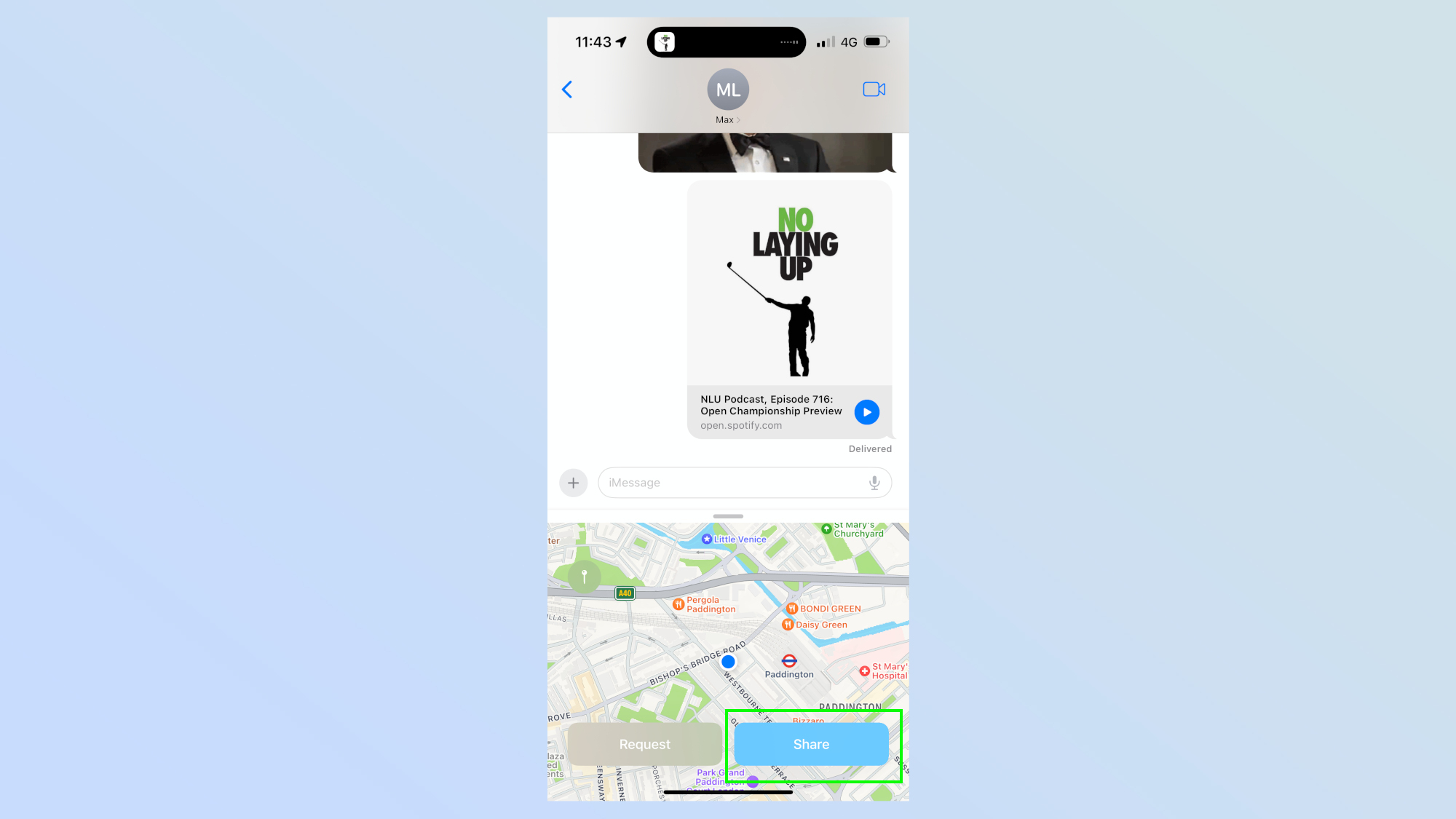sharing location in messages