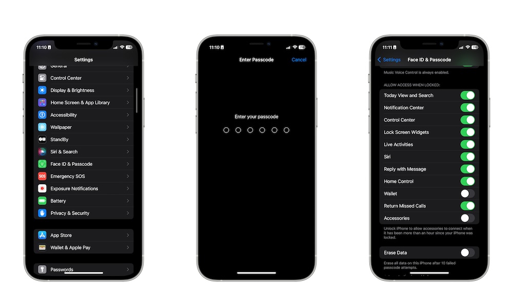 تعطيل الوصول على شاشة iPhone المقفلة