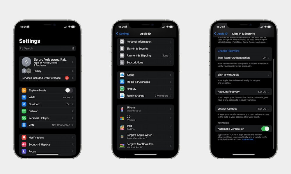 تفعيل المصادقة الثنائية iPhone