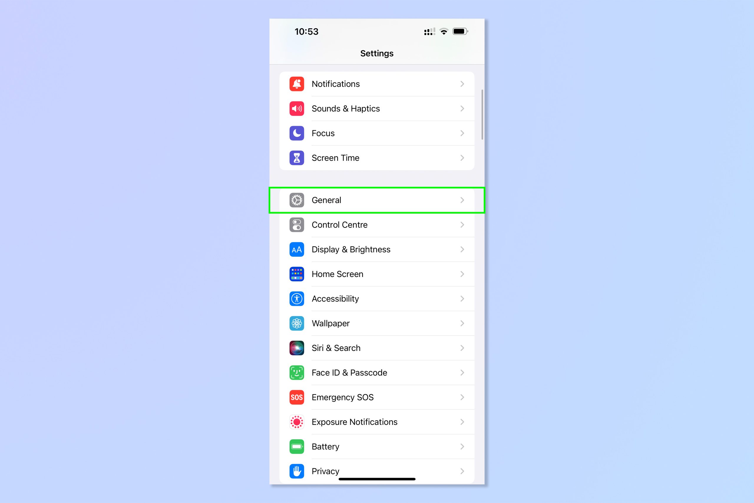 A screenshot demonstrating how to update an iPhone
