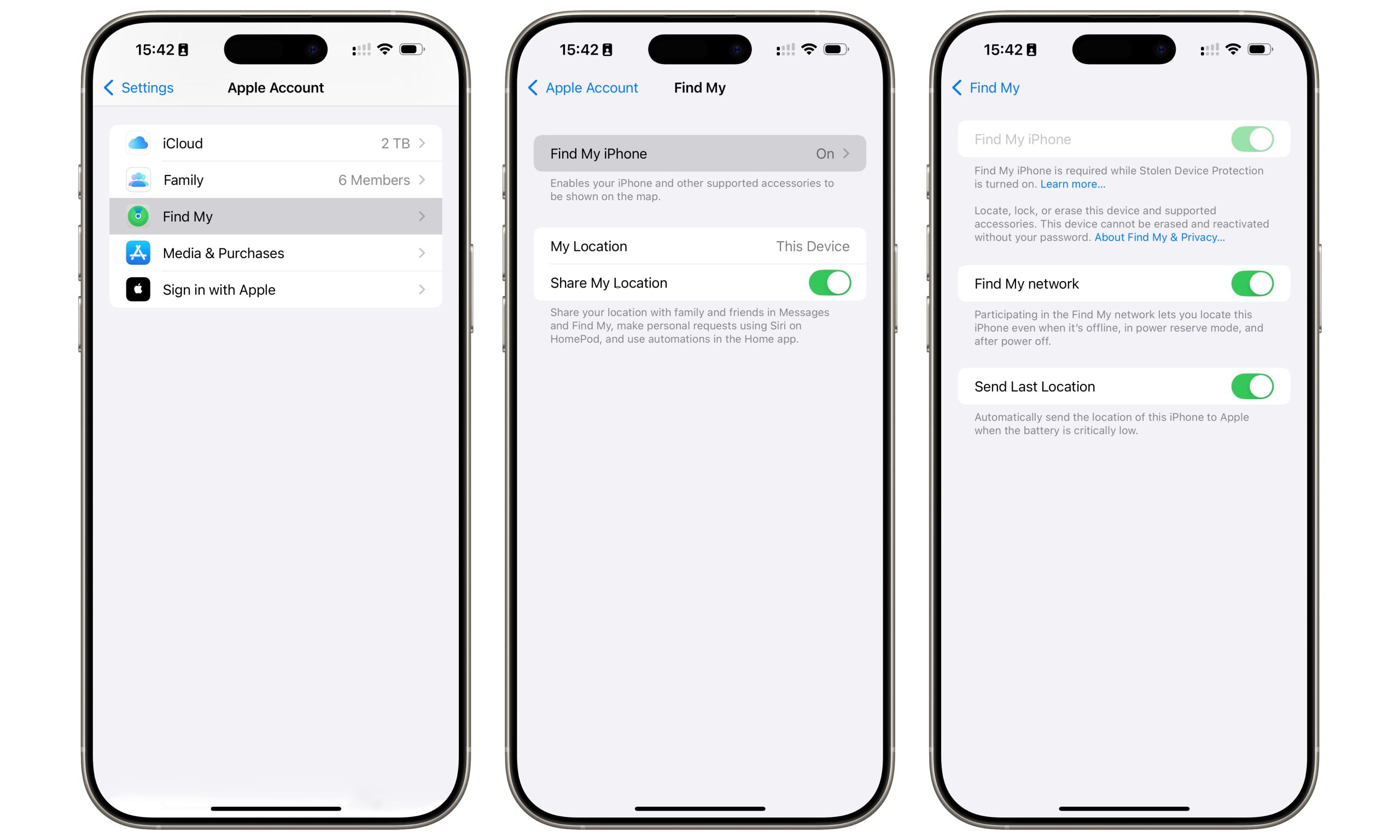 إعداد Find My iOS 18.5