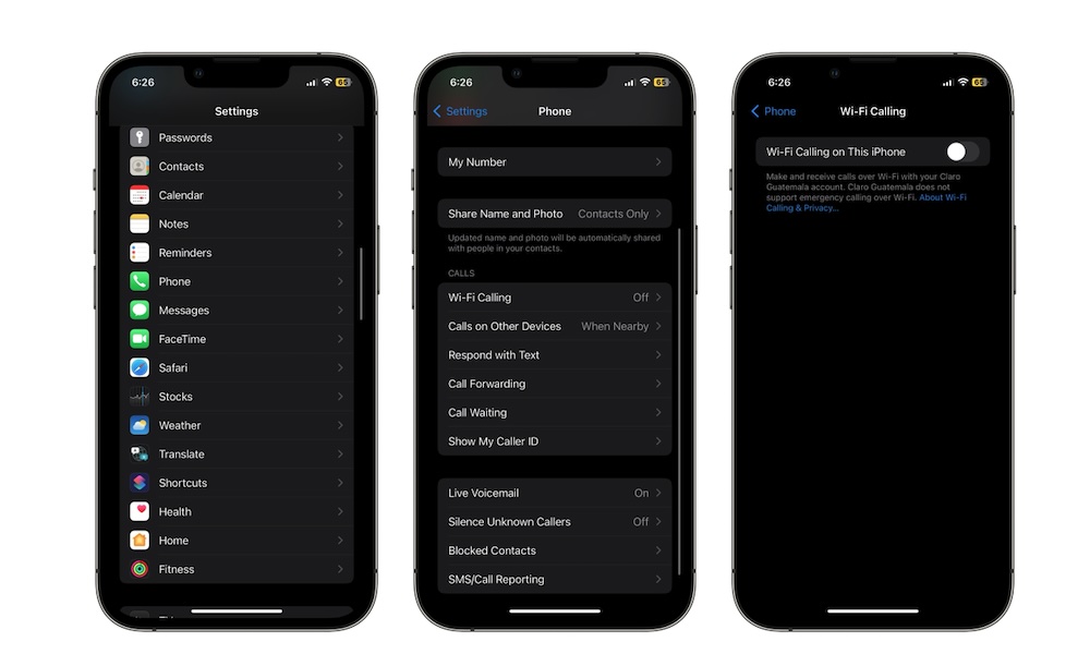 Wi Fi Calling iPhone