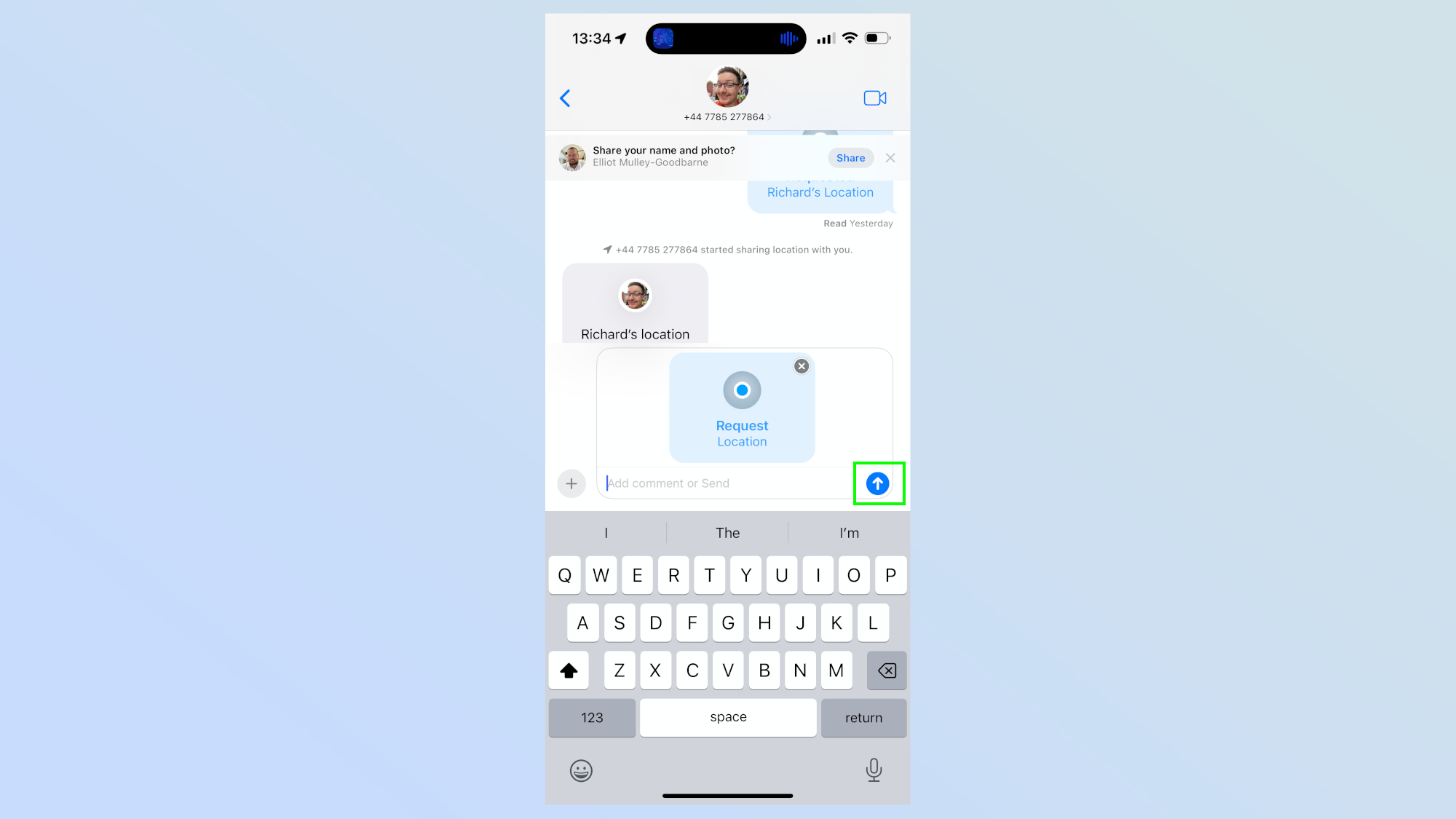 Sharing Location in iOS