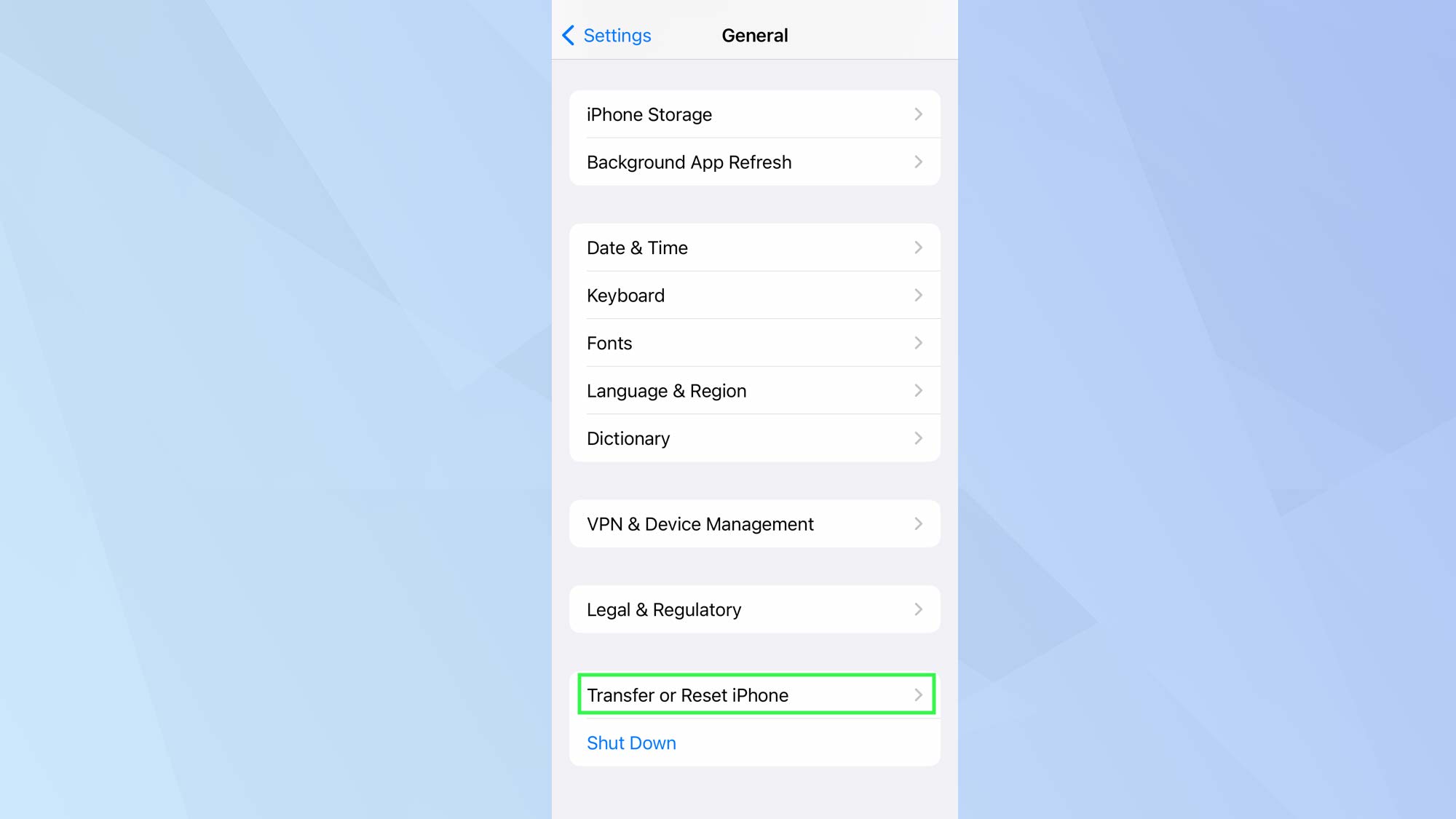 iOS Set Up New iPhone option with "Unlock to continue" highlighted