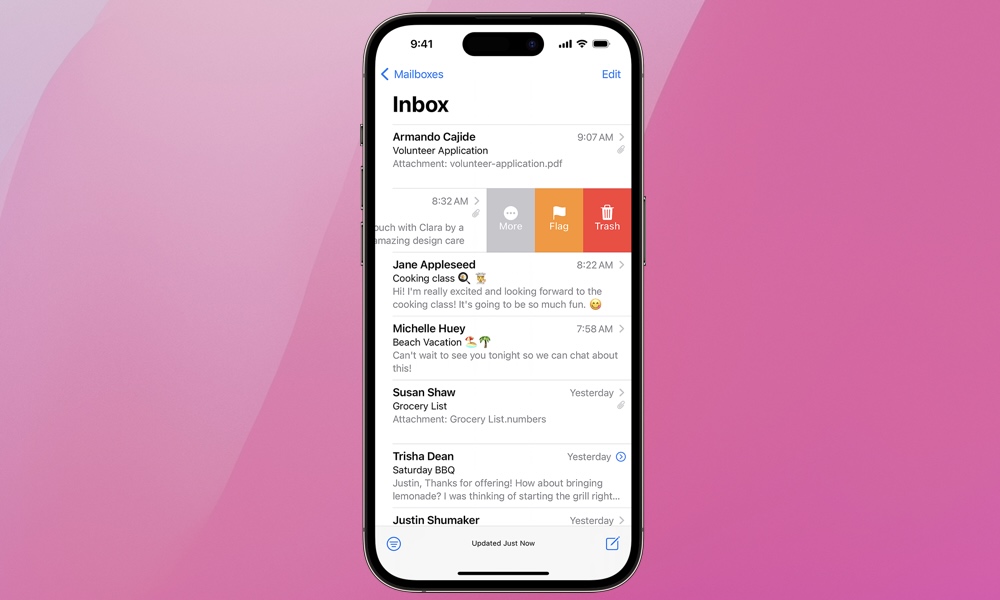 gmail swipe to delete