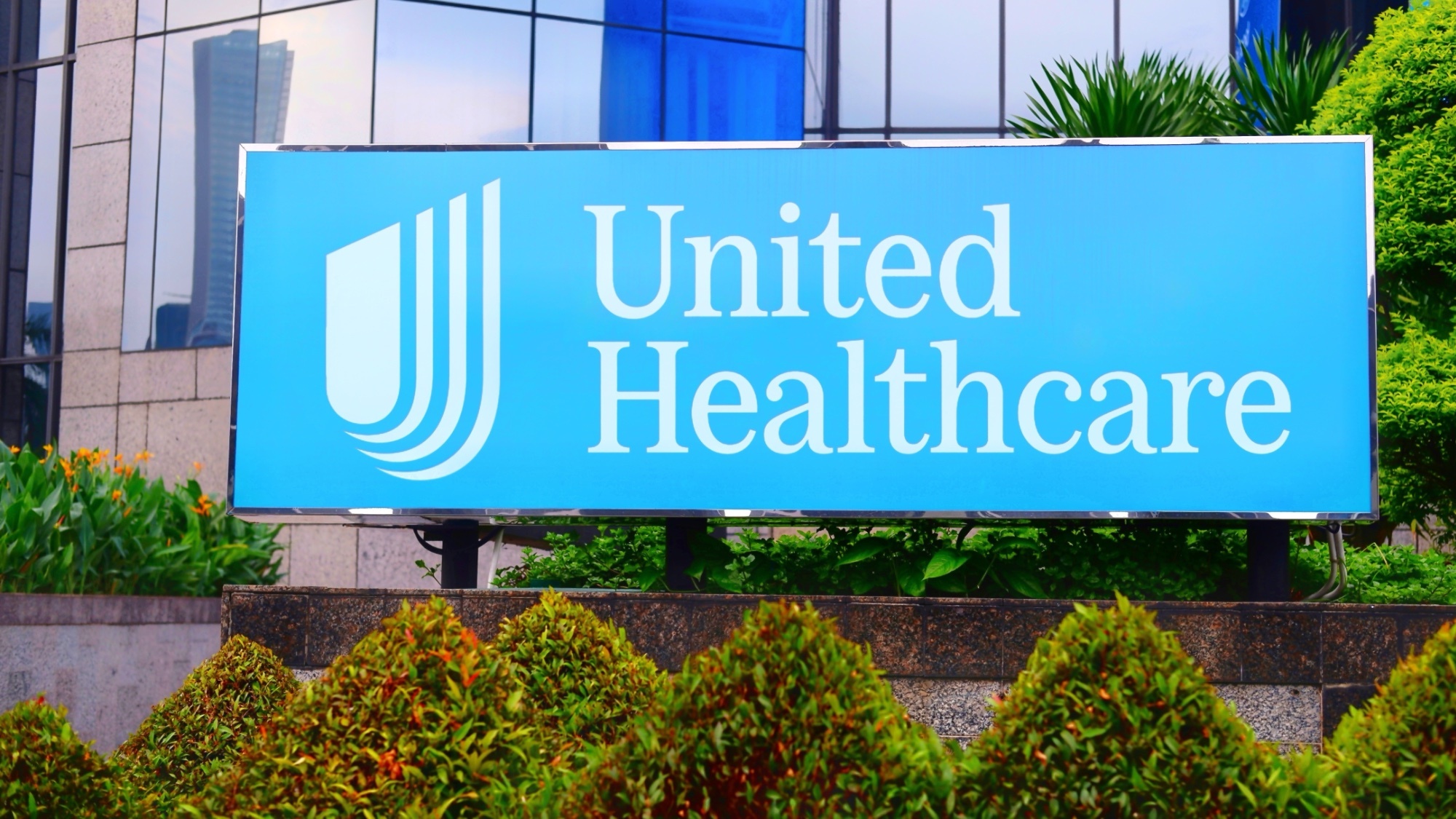 لافتة United Healthcare خارج مبنى